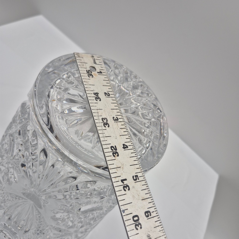 Bohemia Crystal Vase Clear Lead Cut Glass - Picture 11 of 15
